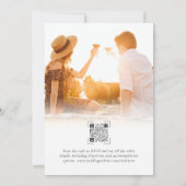 モノグラムエレガントQRコードフォト結婚式招待状 招待状 (裏面)