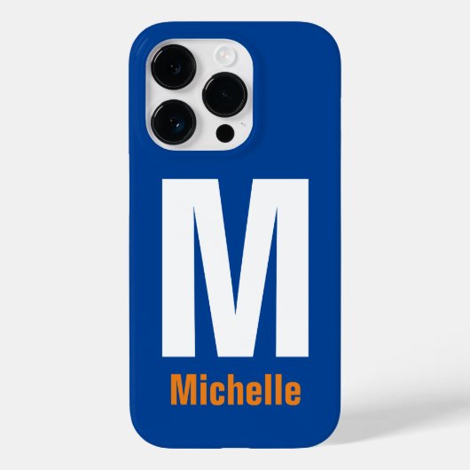 モノグラムオアネームイニシャルモダンプレインミニマリスト Case-Mate iPhoneケース (裏面)