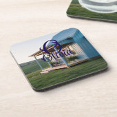 モノグラムオリビアブルーハウスコースターセット コースター (左側)