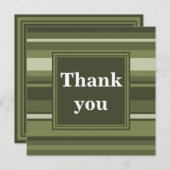 モノグラムオリーブストライプグリーン サンキューカード (正面/裏面)