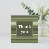 モノグラムオリーブストライプグリーン サンキューカード (スタンド正面)
