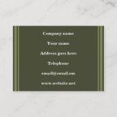 モノグラムオリーブストライプグリーン 名刺 (裏面)