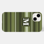 モノグラムオリーブストライプグリーン Case-Mate iPhoneケース (裏面 (横))