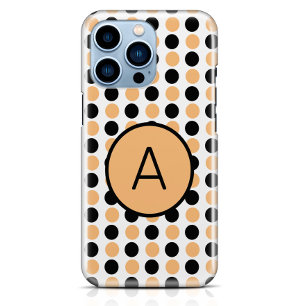 モノグラムオレンジとブラック iPhone 15ケース