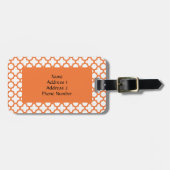 モノグラムオレンジクローバーパターン ラゲッジタグ (正面横)