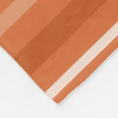 モノグラムオレンジストライプ色 フリースブランケット (角)