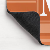 モノグラムオレンジストライプ色 マウスパッド (コーナー)