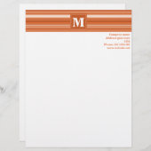 モノグラムオレンジストライプ色 レターヘッド (正面/裏面)