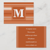 モノグラムオレンジストライプ色 名刺 (正面/裏面)