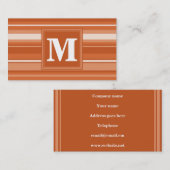 モノグラムオレンジストライプ色 名刺 (正面/裏面)