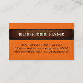 モノグラムオレンジレザーモダンルック 名刺 (裏面)