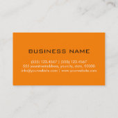 モノグラムオレンジ色の背景 名刺 (裏面)