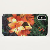 モノグラムオレンジ花の写真 Case-Mate iPhoneケース (裏面(横))