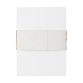 モノグラムオレンジ花模様シトラス結婚ズ 招待状ベリーバンド (裏面例)