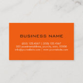 モノグラムオレンジ(パントン)の色の背景 名刺 (裏面)