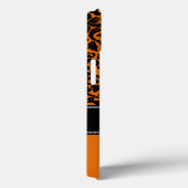 モノグラムオレンジ、ブラック、ホワイトダマスクiPadエアケース Case-Mate iPhoneケース (裏面 / 右)