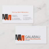 モノグラムオレンジ 名刺 (正面/裏面)