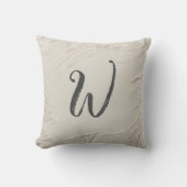 モノグラムオンアイボリー クッション (正面)