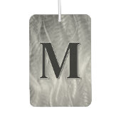 モノグラムオンシルバーブラシ付き抽象芸術メタル カーエアーフレッシュナー (正面)