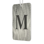 モノグラムオンシルバーブラシ付き抽象芸術メタル カーエアーフレッシュナー (左)