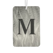 モノグラムオンシルバーブラシ付き抽象芸術メタル カーエアーフレッシュナー (裏面)