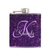 モノグラムオンパープルグリッターフラスコ フラスク (正面)