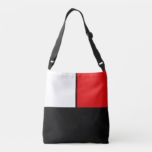 モノグラムオンブラック赤と白クロスボディバッグ クロスボディバッグ (裏面)