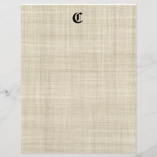 モノグラムオンリネンルック紙背景フライヤー チラシ (正面)