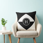 モノグラムオン抽象芸術白黒装飾用クッション クッション (椅子)