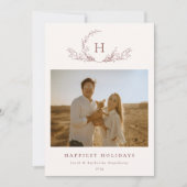 モノグラムオーガニックフォトホリデーカード シーズンカード (正面)