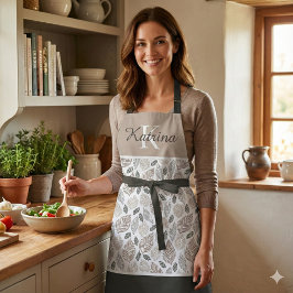 モノグラムオールオーバー印刷エプロン エプロン