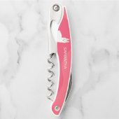 モノグラムカおもしろいウトアルパカラマピンク ソムリエナイフ (正面)