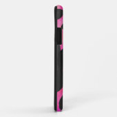 モノグラムカウホットピンクとブラックプリント Case-Mate iPhoneケース (裏面/右)