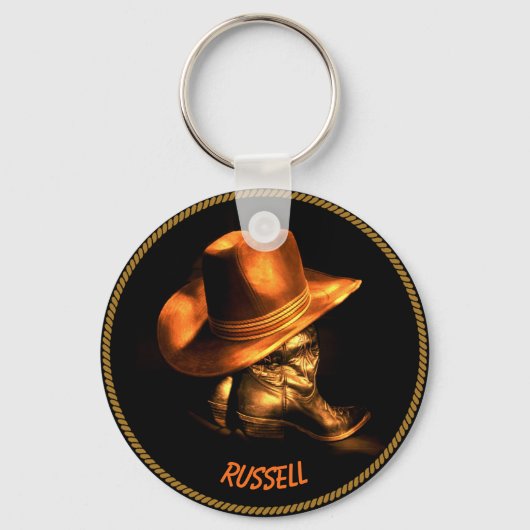 モノグラムカウボーイハット&ブーツ キーホルダー (正面)