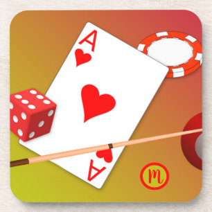 モノグラムカジノトランプのポーカーサイコロゲーム コースター