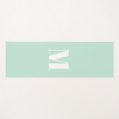 モノグラムカスタマイズイニシャルシーホムミントグリーンwhit ヨガマット (正面(横))