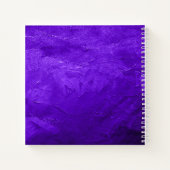 モノグラムカスタマイズイニシャルホワイトパープルノート ノートブック (裏面)