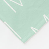 モノグラムカスタマイズイニシャルレターseafoam造幣局 フリースブランケット (角)