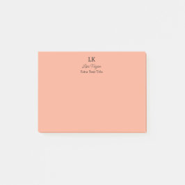 モノグラムカスタマイズイニシャル名とタイトル ポストイット