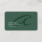 モノグラムカスタマイズプレイングレーグリーントレンディー 名刺 (正面)