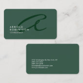 モノグラムカスタマイズプレイングレーグリーントレンディー 名刺 (正面/裏面)