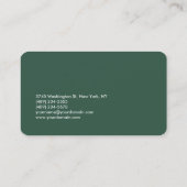 モノグラムカスタマイズプレイングレーグリーントレンディー 名刺 (裏面)