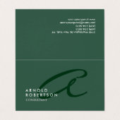 モノグラムカスタマイズプレイングレーグリーントレンディー 名刺 (外部フラット)