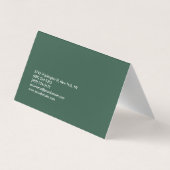 モノグラムカスタマイズプレイングレーグリーントレンディー 名刺 (裏面)