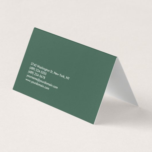 モノグラムカスタマイズプレイングレーグリーントレンディー 名刺 (裏面)