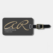 モノグラムカスタマイズプレイングレーベージュ ラゲッジタグ (正面横)