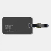 モノグラムカスタマイズプレーン灰色トレンディー名刺 ラゲッジタグ (裏面横)