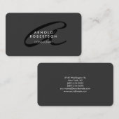 モノグラムカスタマイズプレーン灰色トレンディー名刺 名刺 (正面/裏面)