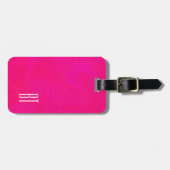 モノグラムカスタマイズ可能なピンクモダン抽象芸術 ラゲッジタグ (正面横)