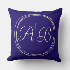 モノグラムカスタマイズ可能イニシャル、フォント、フォント色 クッション